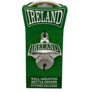 Ireland Wall Mounted Bottle Opener - Silver